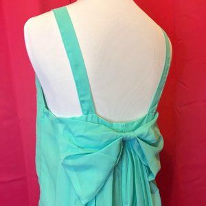 NEW Mint Green Long Ruffle Bow Tunic Top XS